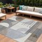 Homeroots 10' X 14' Taupe Gray And Ivory Geometric Washable Indoor Outdoor Area Rug 618003 - alternate 1