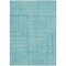 Homeroots 9' X 12' Turquoise And Ivory Geometric Washable Indoor Outdoor Area Rug 600868 - alternate 9