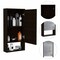 Homeroots 18" Black Wood Floating Double Door Bathroom Vanity And Medicine Cabinet With Mirror 478206 - alternate 1