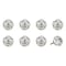 Homeroots Set of Eight Blue And Cream Ceramic And Metal Drawer Pull Knobs, 8PK 544441 - alternate 4