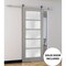 Sartodoors Barn Interior Door, 18" x 80", Gray QUADRO4002BD-S-SSS-18 - alternate 1