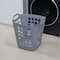 Basicwise Flexible Plastic Laundry Basket - Square Storage Hamper with Side Handles for Easy Carrying QI003857.L.GY - alternate 10