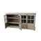 Homeroots 83in White Wash Gray Solid Wood Four Door Side Board with Glass Inserts 489024 - alternate 4