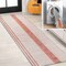 Jonathan Y Raita Modern Distressed Stripe Non-Slip Machine-Washable Ivory/Peach 2 ft. x 8 ft. Runner Rug WSH116A-28 - alternate 1