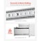 Vevor Stainless Steel Trash Drawer With Trash Bag Ring and Square Cut-Out Lower Sliding Rails Waterproof KM-CTG-2302-SKU8 - alternate 8