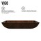 Vigo Artistic Chocolate Brown Glass 22 in. L x 15 in. W x 5 in. H Rectangular Vessel Bathroom Sink VG07047 - alternate 6