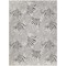 Homeroots 9' X 12' Gray Black And Ivory Palm Leaf Indoor Outdoor Area Rug 551448 - alternate 1