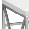 Homeroots 47" White and Silver Computer Desk 333408 - alternate 6