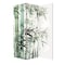 Homeroots 72" Green And White Canvas Folding Three Panel Screen Room Divider 384580 - alternate 1