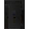 Vdomdoors Front Exterior Prehung Steel Door Ronex1477 Black Enamel 2 Sidelight and Transom Window Sidelite RONEX1477EXD-BLK-W16+36+16xH80+16-RH-I - alternate 1