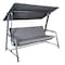 Sunjoy Luxury Grey 4-Seater Steel Patio Swing and Bed with Elastic Metal Mesh Seat, Convertible Design A215012900 - alternate 7