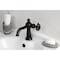 Kingston Brass One-Handle Single-Hole Bathroom Faucet with Knurled Handle and Push Pop-Up Drain, Matte Black KS3540RKZ - alternate 4