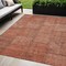 Homeroots 5' X 8' Salmon Copper And Gray Patchwork Washable Indoor Outdoor Area Rug 581612 - alternate 1