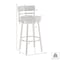Armen Living Madrid 26in Swivel Counter Stool in Gold Brushed Stainless Steel with White Faux Leather LCMASWBABGLWH26 - alternate 9
