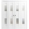 Vdomdoors Sliding Closet Double Bi-fold Doors White Solid Core Modern Interior SETE6222DBF-WS-72 x 96 (4* 18x96) - alternate 1