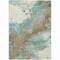 Homeroots 5' X 8' Teal Blue And Brown Abstract Washable Indoor Outdoor Area Rug 631892 - alternate 9