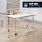 Flash Furniture Commercial Adjustable Height Rectangular Activity Table - Locking Casters-White XU-A2448-REC-WHT-T-P-CAS-GG - alternate 9
