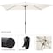 Pure Garden 10 Rectangular Patio Umbrella, Beige 50-LG1277 - alternate 11