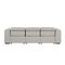 Homeroots 104" Light Gray Top Grain Leather Reclining Metal USB Sofa 720440 - alternate 9
