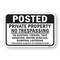 Signmission Private Property No Trespass Hunting Fishing Shoot Aluminum, 18" H, A-1824-24837 A-1824-24837 - alternate 1