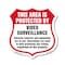 Signmission Video Surveillance Shield Sign This Area, 18 Inch X 18 Inch, Plastic Sign SHI-P-18-473 - alternate 1