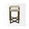 Homeroots Set of Two Natural and Gold Solid Wood and Metal Square Cross Legs Nested Tables 604463 - alternate 8