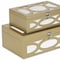 Homeroots Set of Two Gold Oval Scroll Mirror Jewelry Storage Boxes, 2PK 399674 - alternate 8
