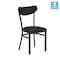Flash Furniture Wright Dining Chairs w/500LB Cap Blk Steel Frame, Blk Vinyl Boomerang Back, Blk Vinyl Seat, 2PK 2-XU-DG6V5BKV-BK-GG - alternate 10