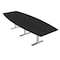 Skutchi Designs 10ft Boat Conference Table With Power | Harmony Series | 10 Person Meeting Room Table HAR-BOT-48X120-T-U999ST19-NA - alternate 1