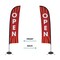 Showdown Displays 13 Ft  Premium Blade Sail Sign Kit (Double-Sided With Spider Base) - Open Red Burst 908121-001 - alternate 5