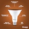 Bulbrite 90-W Equivalent, Amber Color PAR38 Weatherproof Outdoor E26 Medium Base Flood LED Light Bulb COLOR 861907 - alternate 3