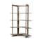 Homeroots 72" Brown Distressed Solid Wood Four Tier Corner Bookcase 392222 - alternate 1