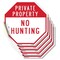 Signmission Private Property No Hunting, 4 inch X 4 inch, Vinyl Decal, 5PK OC-D-5PACK-4-147 - alternate 1