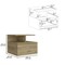 Homeroots 12" Beige Wood One Drawer Floating Nightstand 543696 - alternate 13