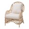 Bali & Pari Florence Bohemian Ivory Braided Rattan Arm Chair 248-13725-ZORO - alternate 1