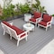 Leisuremod Walbrooke Modern White Patio Conversation With Round Fire Pit With Slats Design & Tank Holder, Red WWS-29-24-57-31-R - alternate 10