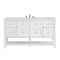 James Martin Vanities Breckenridge 60 in. Single Vanity, Bright White, w/ 3 CM Ethereal Noctis Quartz Top 330-V60S-BW-3ENC - alternate 1