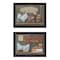Homeroots Set Of Two Home Grown 3 Black Framed Print Wall Art, 2PK 407168 - alternate 1