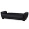 Homeroots 93" Black Faux Leather Convertible Futon Sleeper Sofa And Toss Pillows With Storage 607077 - alternate 9