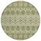 Homeroots 8' Artichoke Green Gray And Ivory Round Moroccan Washable Indoor Outdoor Area Rug 594294 - alternate 7