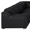 Homeroots Black Italian Leather Power Reclining U Shaped Eight Piece Corner Sectional With Console 632576 - alternate 8
