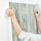 Roommates 20.5 in. W X 16.5 in. L Distressed Wood Blue Peel and Stick Wallpaper RMK9052WPZ - alternate 5