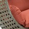Leisuremod Beige Wicker Hanging 2 person Egg Swing Chair with Dark orange Cushions ESCBG-57DOR - alternate 8