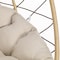 Leisuremod Summit Foldable Egg Swing Chair with Iron Stand, UV-Resistant Wicker, Weatherproof SSCBR-35BG - alternate 9