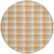Homeroots 8' Orange Gray And Beige Round Plaid Washable Indoor Outdoor Area Rug 601418 - alternate 7