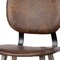 Homeroots Set of Two Brown Leather And Solid Wood Open Back Dining Side Chairs 605661 - alternate 6
