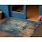 Homeroots 3' X 5' Teal Blue Black And Copper Abstract Washable Indoor Outdoor Area Rug 606074 - alternate 1