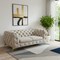 Homeroots Glam 74in Beige Velvet And Gold Loveseat 480897 - alternate 7