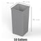 Regal Altair 50 Gallon Square Gray Plastic Trash Can, Heavy Duty Resin Construction TC-100-SQ50GR - alternate 5