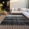 Homeroots 9' X 12' Black Ivory And Gray Ombre Washable Indoor Outdoor Area Rug 602825 - alternate 9